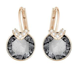 Women's Bella V Earrings Collection Gray Crystals
